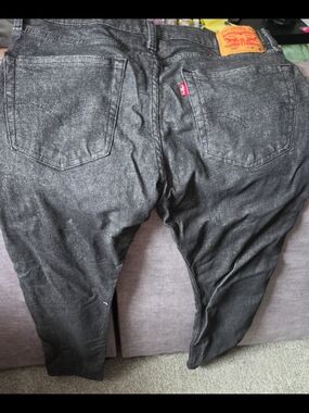 Levi's Black Washed Denim Jeans with Red Tab